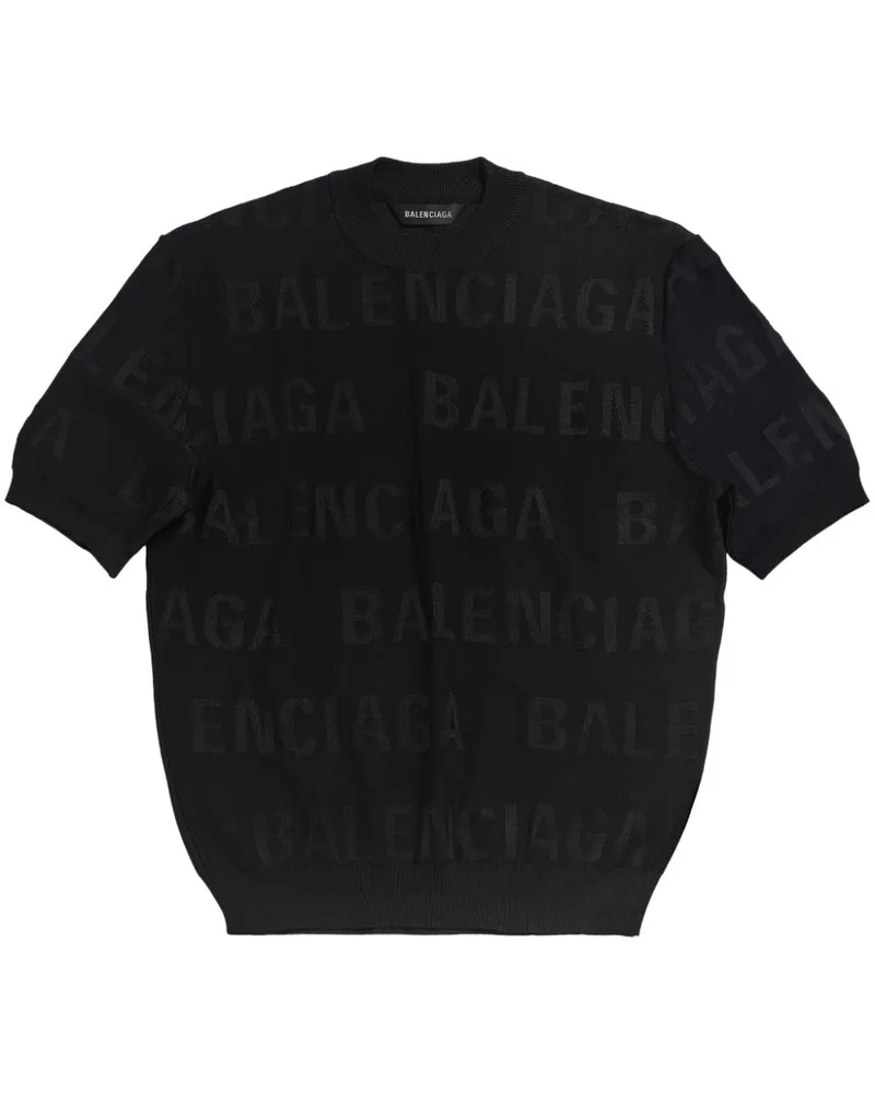 Balenciaga Allover Logo Top Black