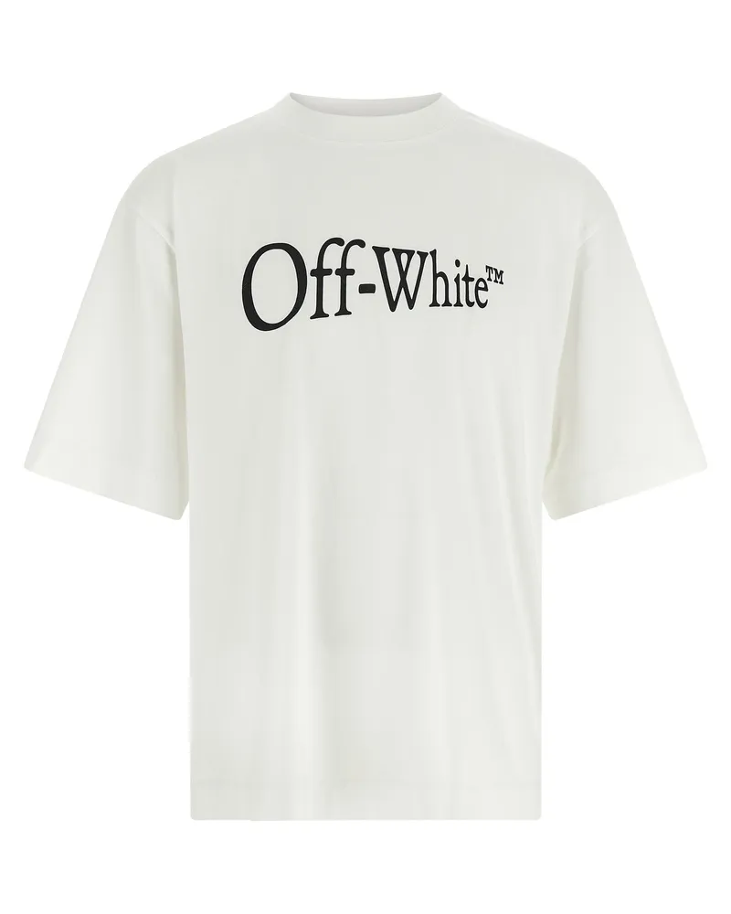 OFF-WHITE Cremefarbenes „Run Arrow“-T-Shirt White