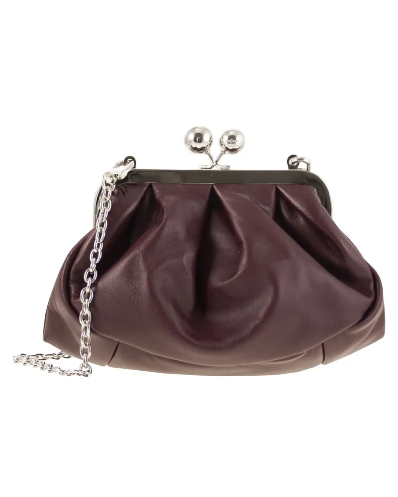 Weekend Max Mara Prati Leder-Spritzbeutel Bordeaux