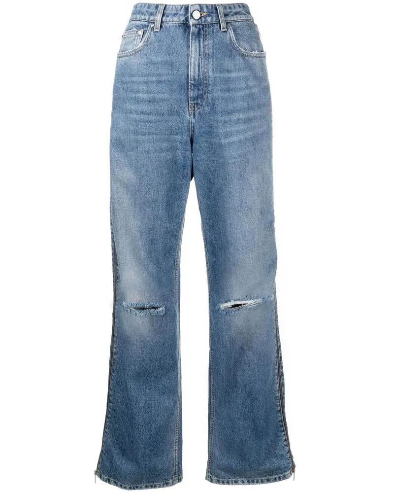 Stella McCartney Stella Mc Cartney Stella Mc Cartney Jeans mit geradem Bein und Reißverschlussdetail Denim