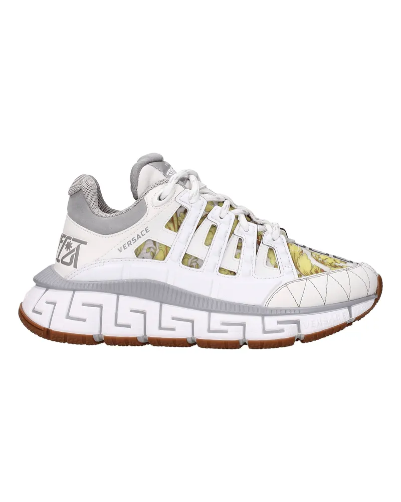 Versace Sneakers Trigreca Damens Leder Weiß/Grau -