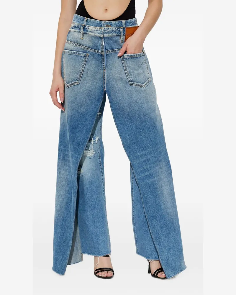 Dsquared2 geschichtete Denim-Jeans Blue