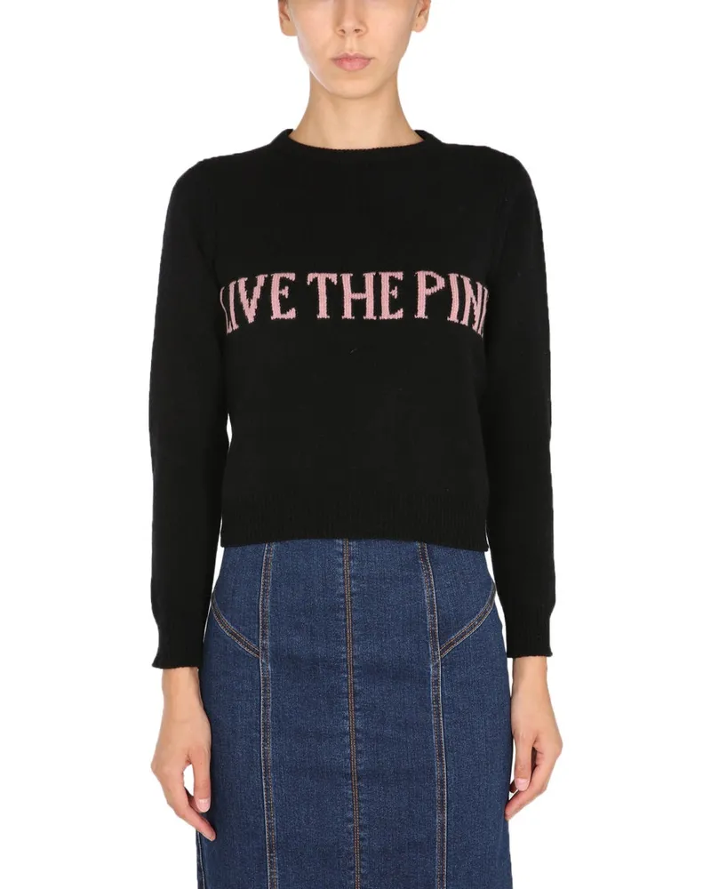 Alberta Ferretti Crew Neck -Pullover Black