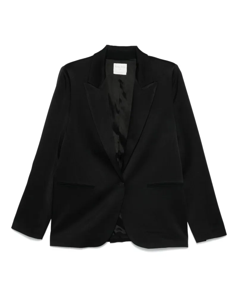 forte_forte Satin Single Breasted Jacke Black