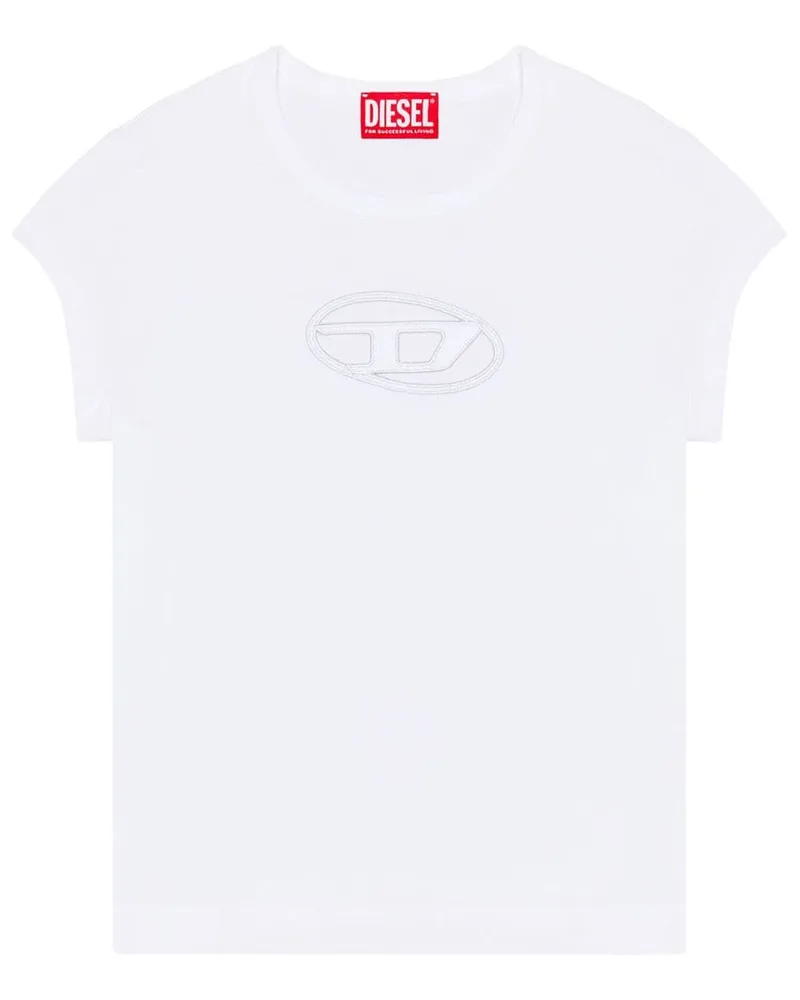 Diesel t Angie Baumwoll -T -Shirt White