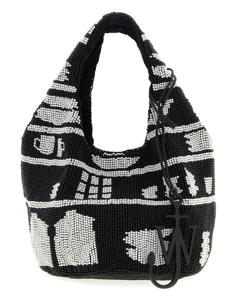 J.W.Anderson Perlen' Mini -Einkaufstasche White