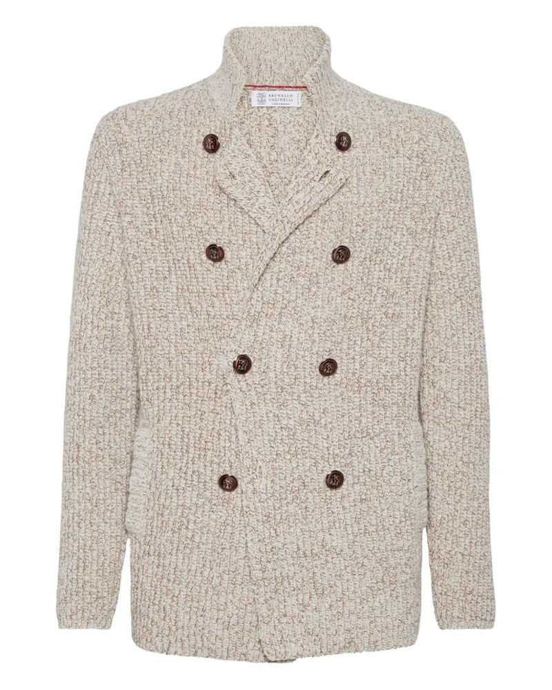 Brunello Cucinelli Wolle und Kaschmirjacke Beige