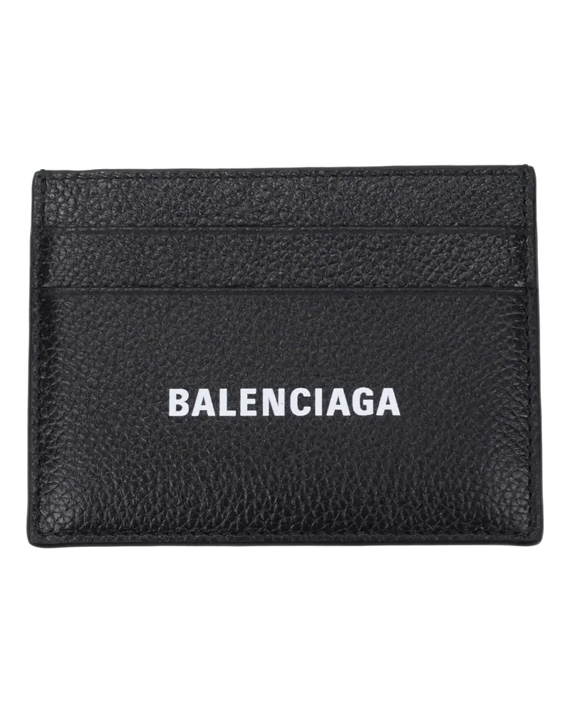 Balenciaga Herrens Dokumentenhalter aus Leder, Schwarz -