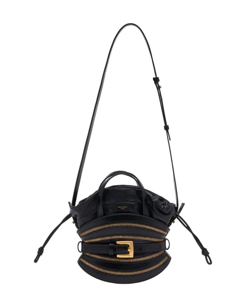 Balmain Shuffle Mini Bag  Leder schwarz Schwarz