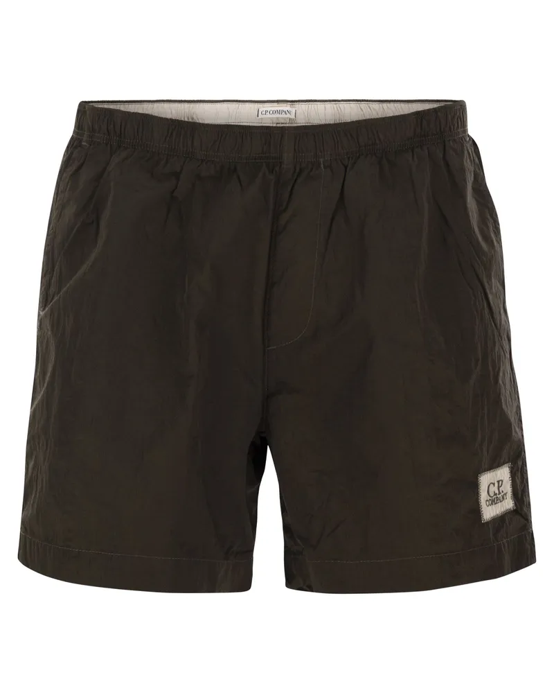 C.P. Company Schwimmshorts in Eco Chrome R Green