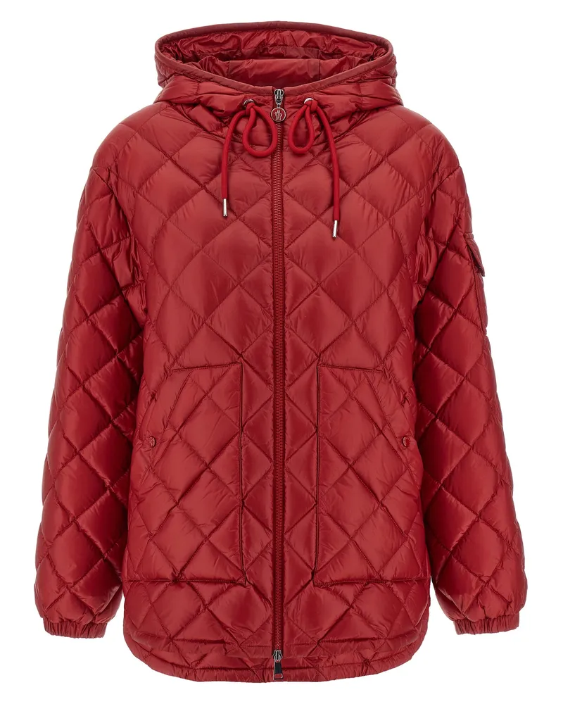 Moncler Diamond Quilt Down Jacke Red