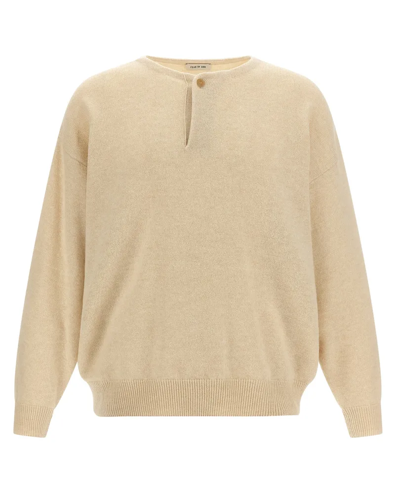 Fear of God Angst vor Gott 'Henley' Pullover Beige