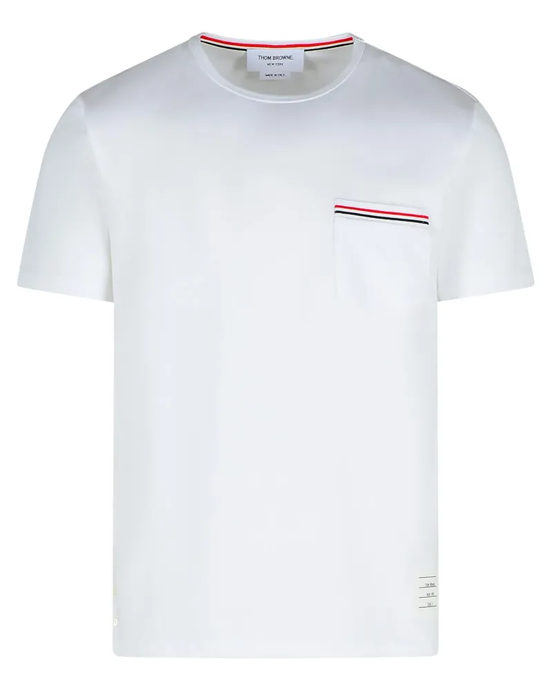 Thom Browne rwb' weißes Baumwoll -T -Shirt White