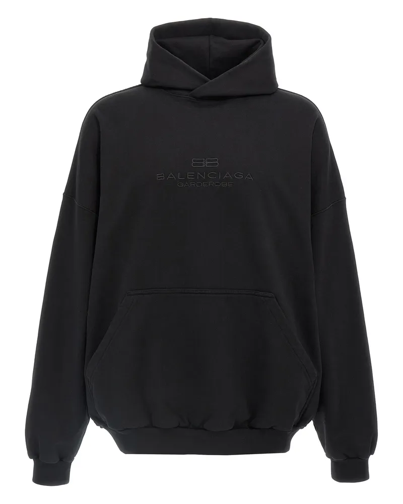 Balenciaga Bb Garderobe“ Kapuzenpullover Black