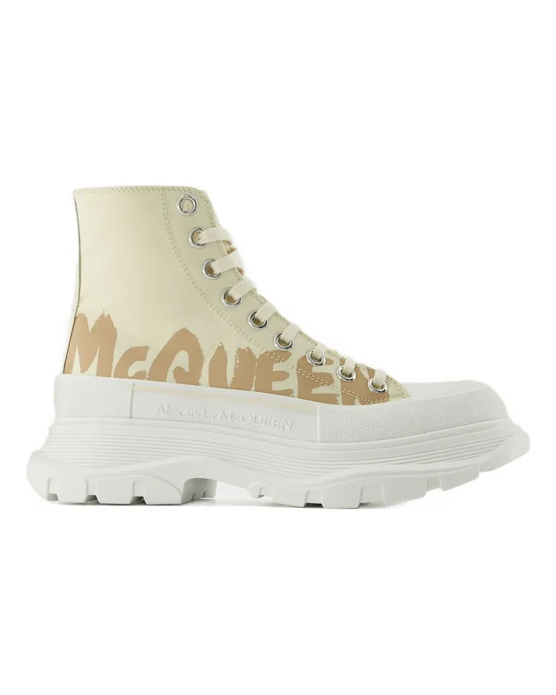 Alexander McQueen Tread Slick Sneakers  Schwarz/Weiß Leder Multicolor