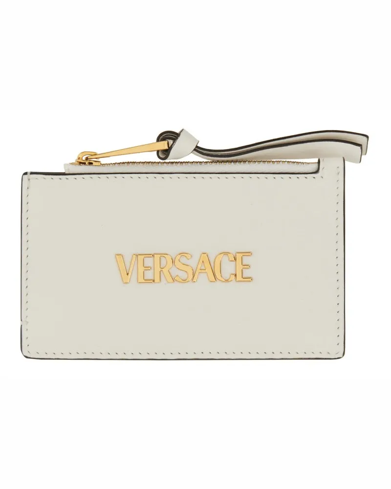 Versace Zipper -Kartenhalter "Tag White