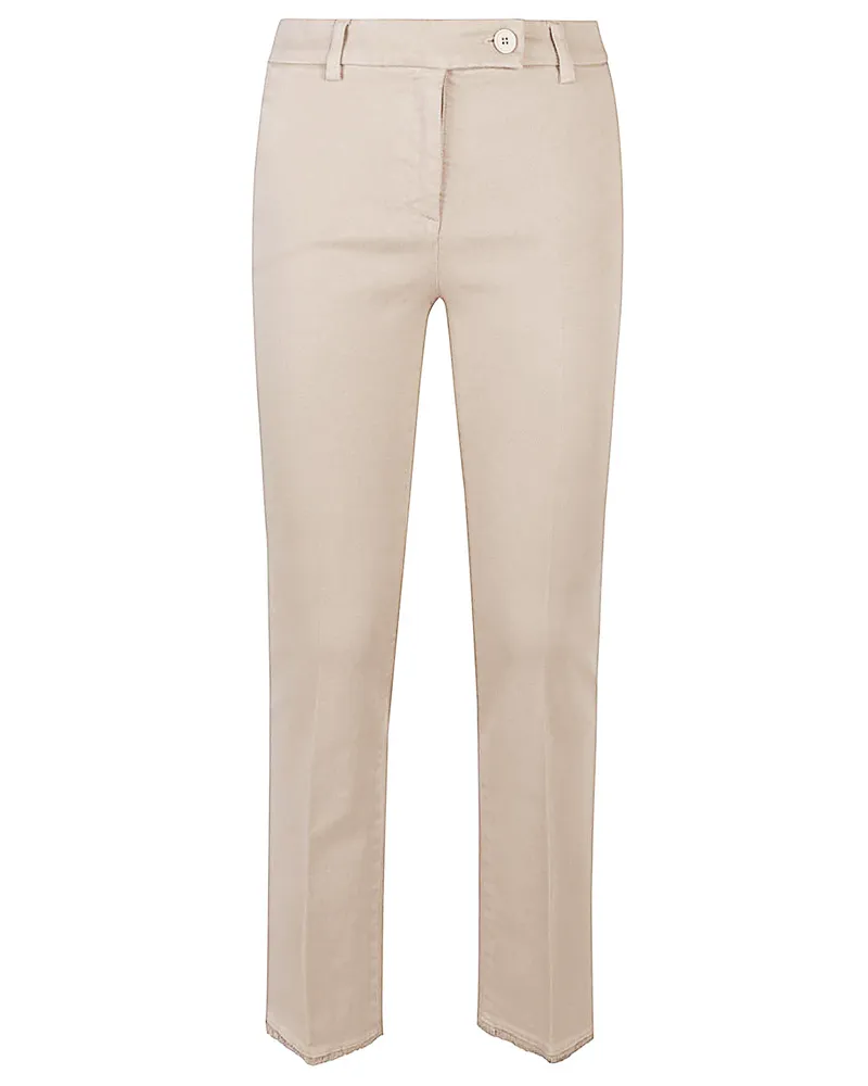 VIA MASINI 80 Über Masini 80 Baumwollstall -Beinhosen Beige