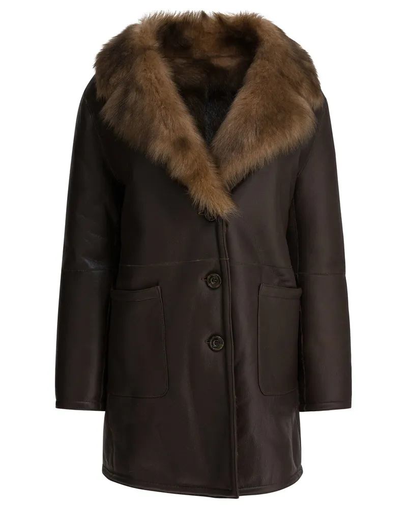 B&W Schwarz-Weiß-Jacken und -Mäntel Brown