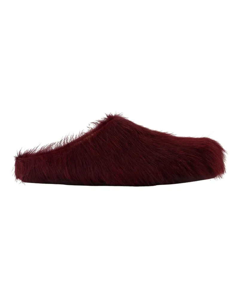 Marni Fussbett Mules  Leder Burgund Burgundy
