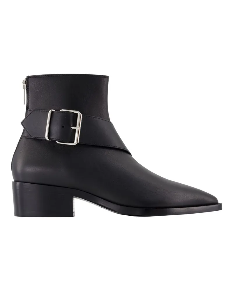 Alexander McQueen Knöchelstiefel  Leder schwarz Black