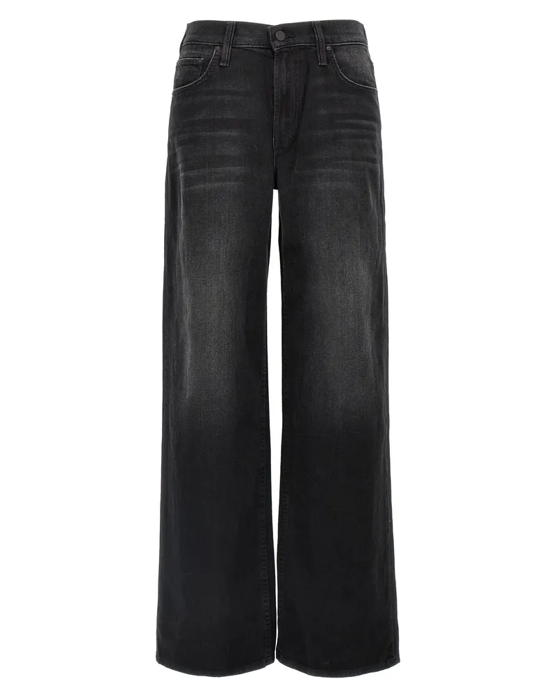Mother Mutter 'The Spinner Zip Sneak' Jeans Black