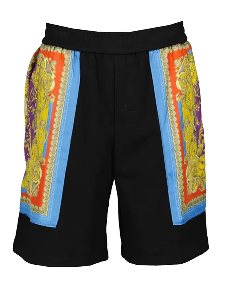 Versace Versace Barocco Göttin Nachtdruck Shorts Schwarz