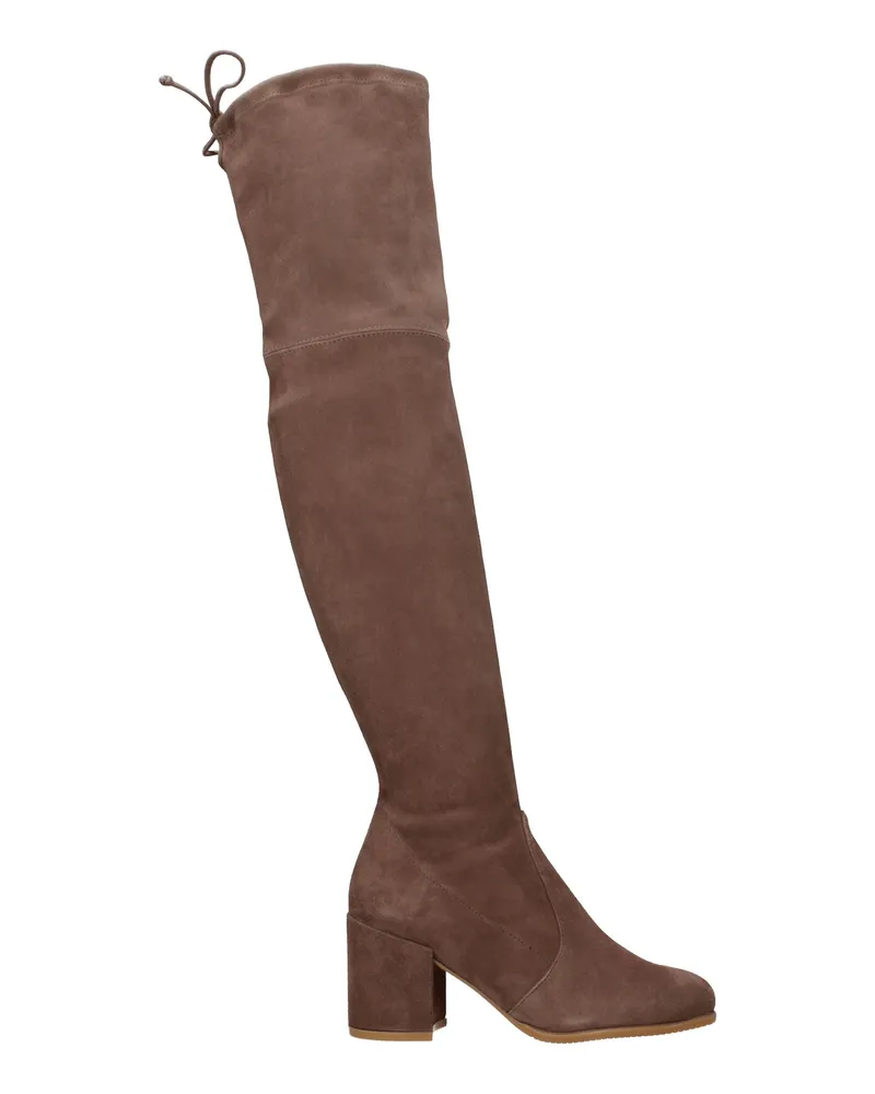 Stuart Weitzman Damens Wildlederstiefel Beige/Taupe -