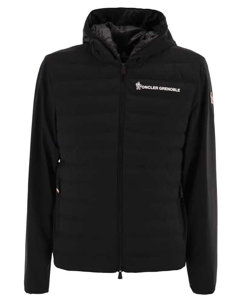 Moncler gepolstertes Reißverschluss auf Sweatshirt Black