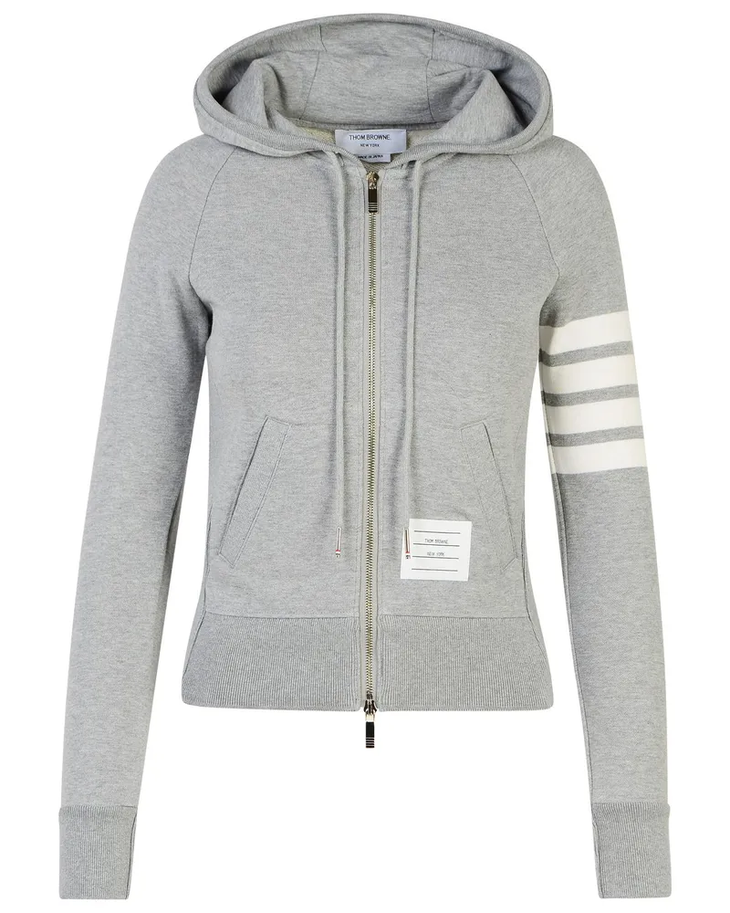 Thom Browne 4 Bar' grauer Baumwollpullover Grey