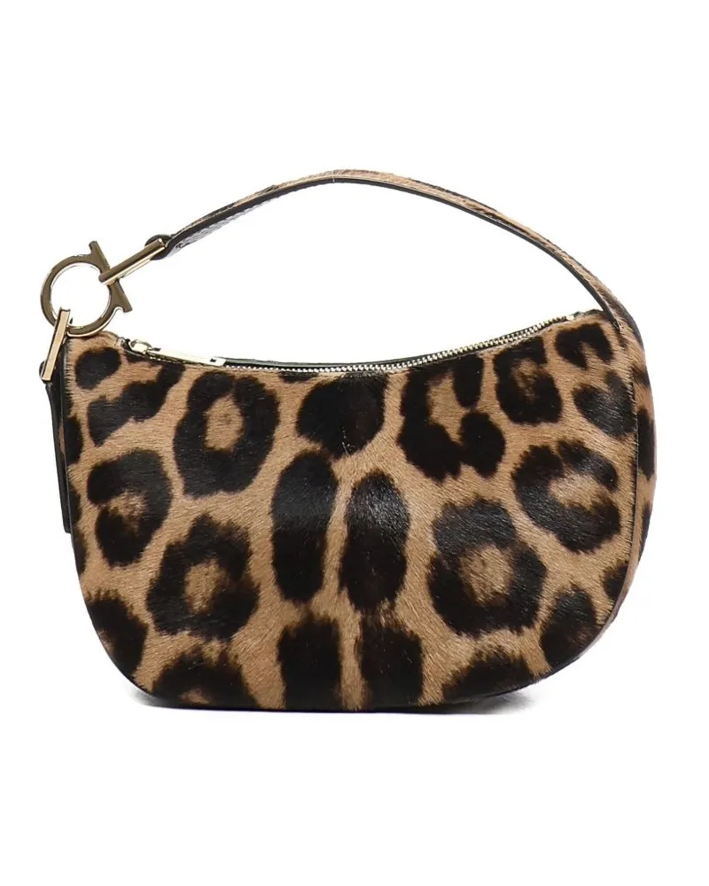 Ferragamo kleine Lederhandtasche Beige