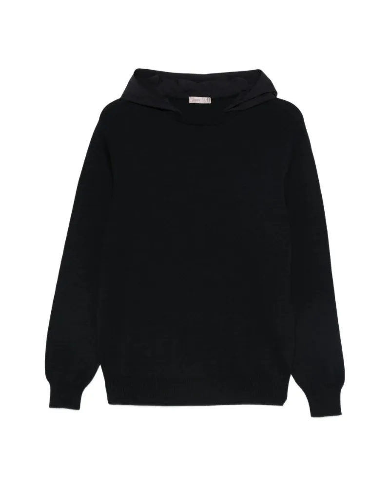 Herno Cotton Hoodie Blue