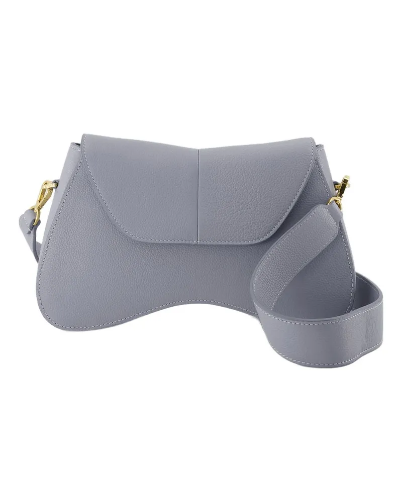 Elleme Space Hobo Bag  Grey/Blue Leder Grau