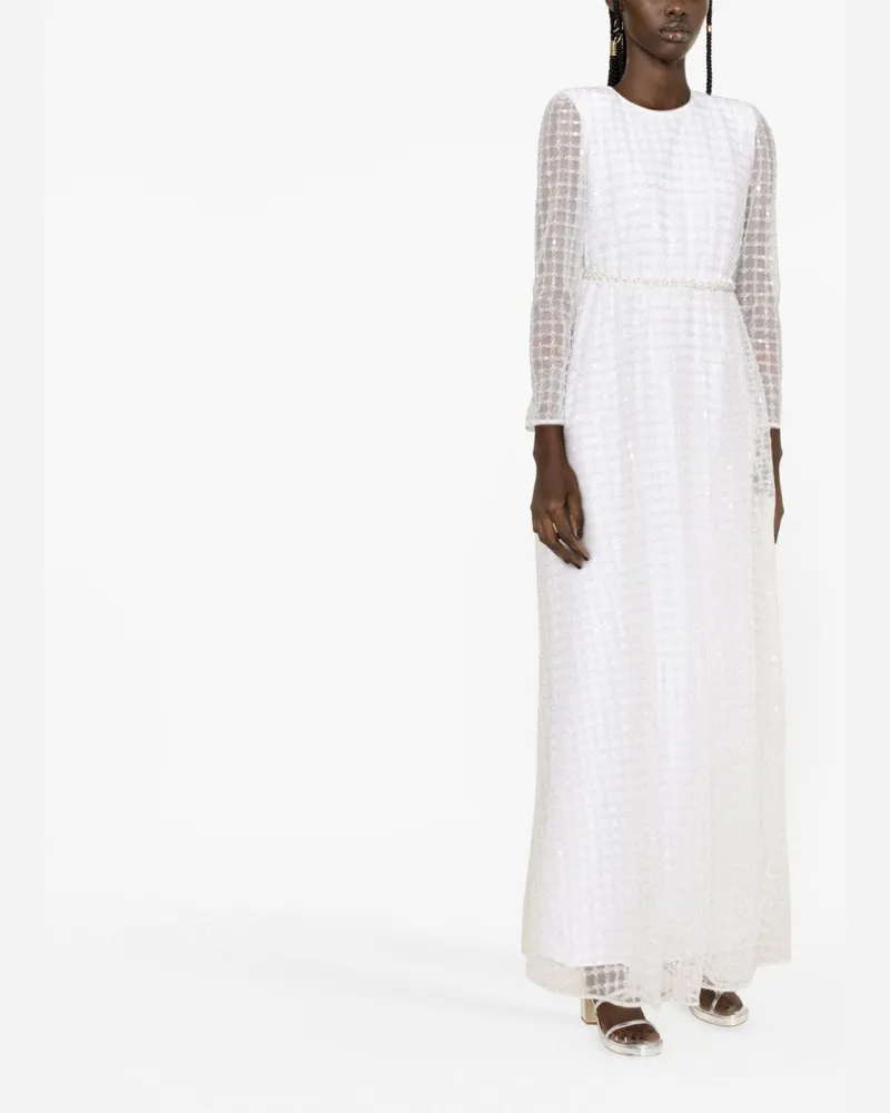 Self-Portrait Self -Portrait -Gitter -Pinsel Maxi Kleid 