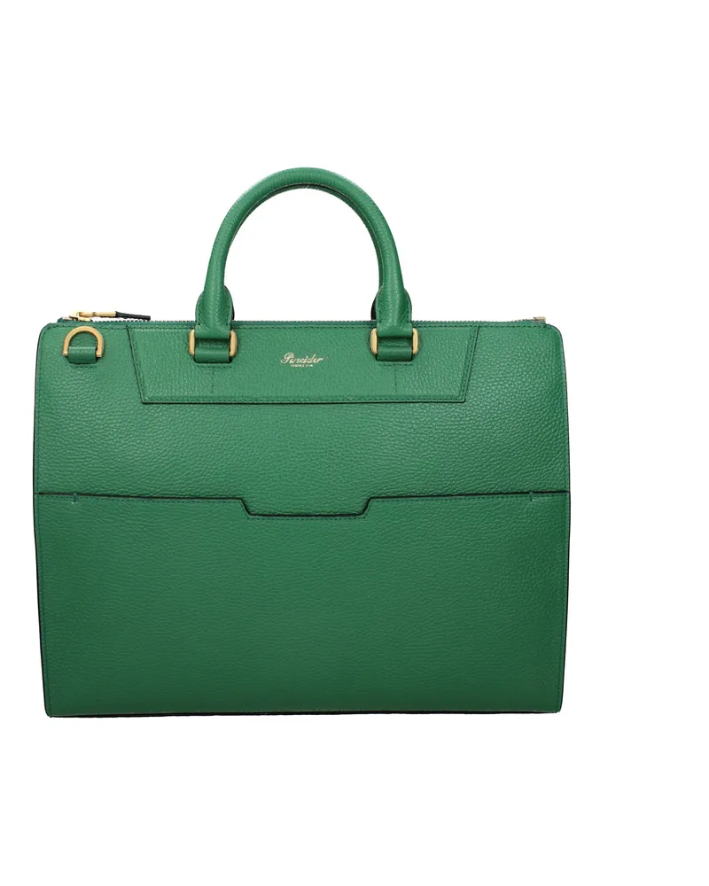 Pineider Herrens Handtaschen aus grünem Leder -