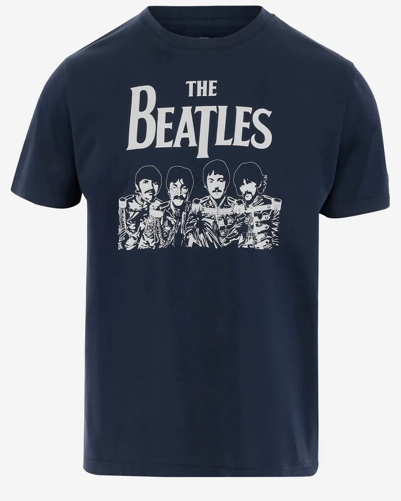 MC2 Saint Barth Beatles Druck Baumwoll -T -Shirt Blue