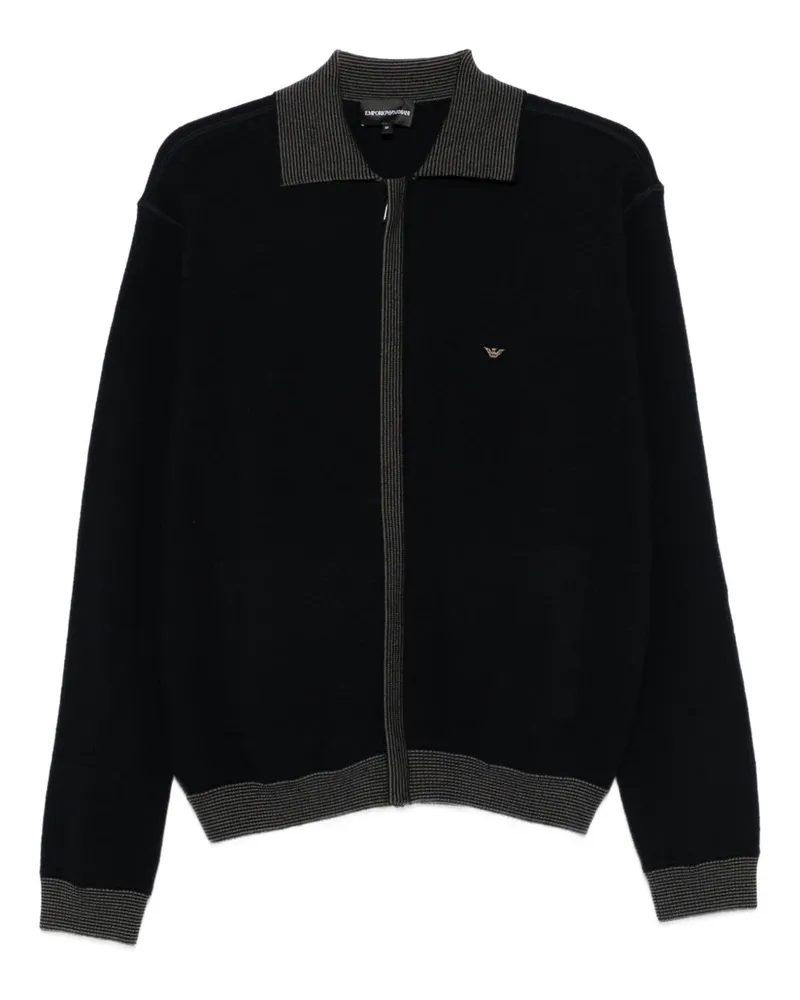 Emporio Armani Wool Cardigan Blue