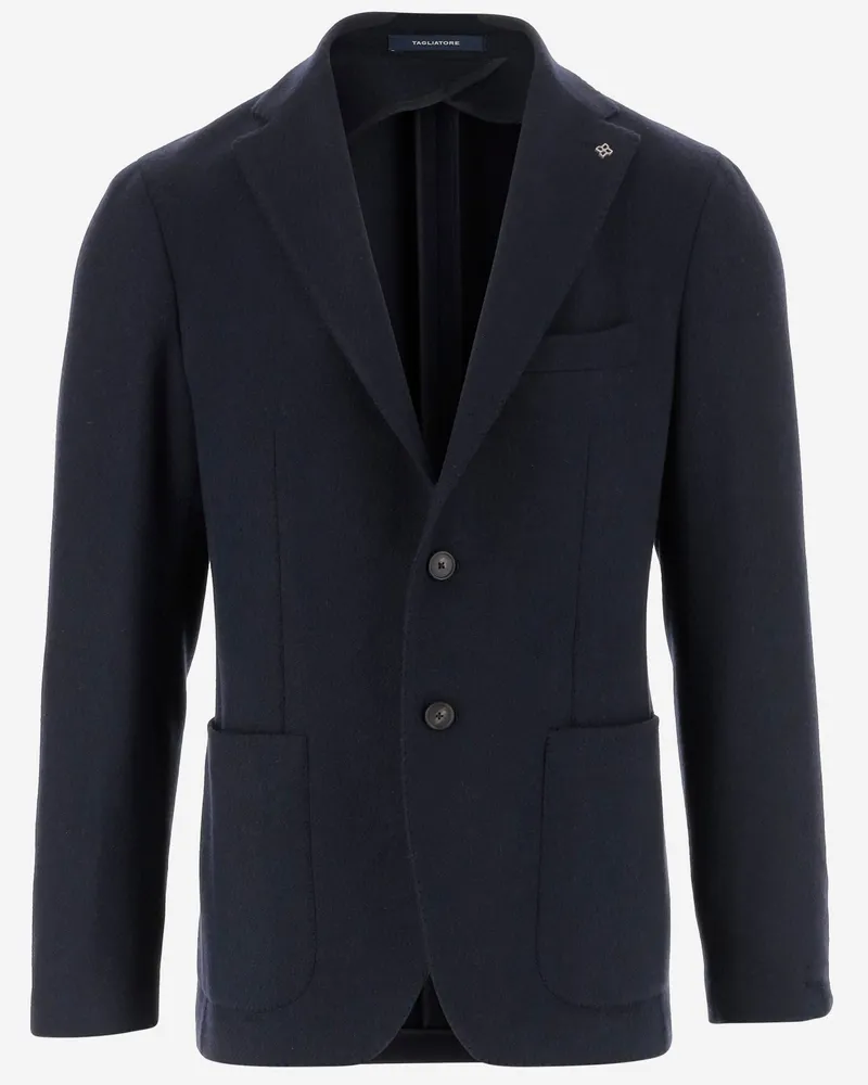 Tagliatore Wollmischung Single Breasted Jacke Blue