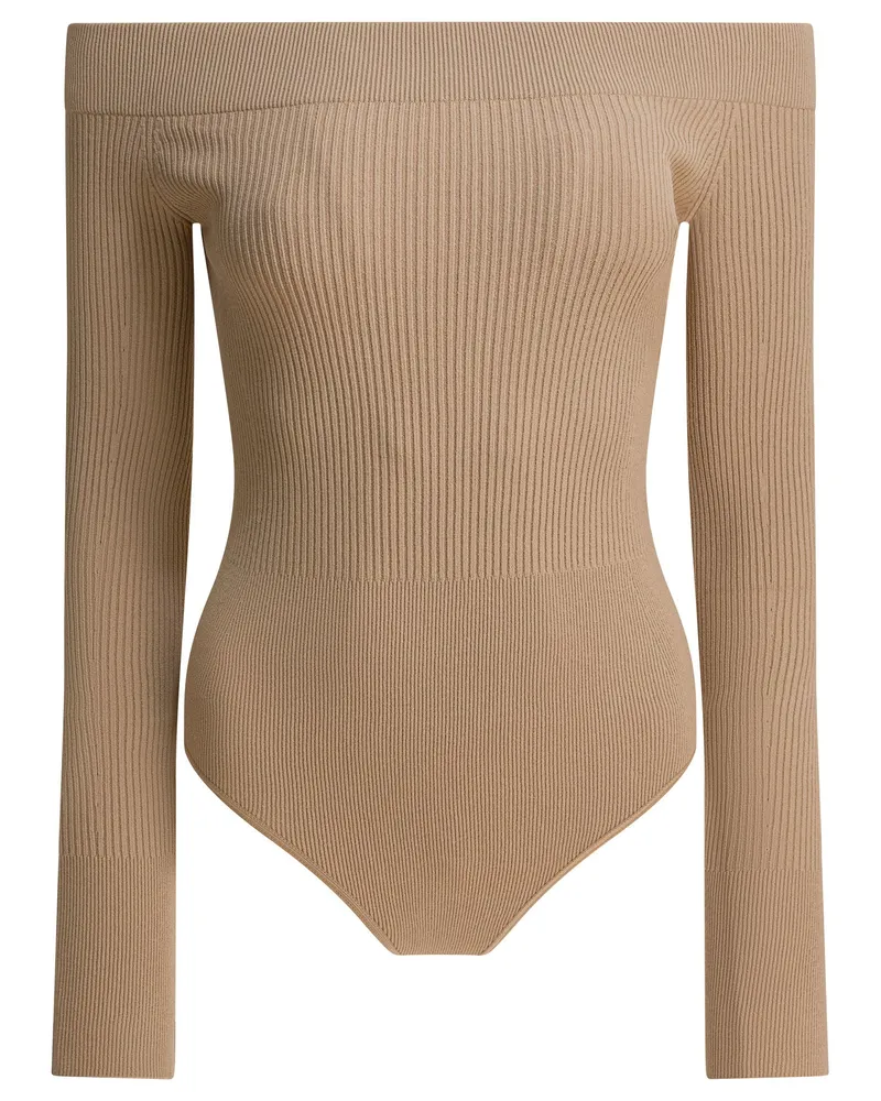 Alaïa Schulterfreier Body Beige