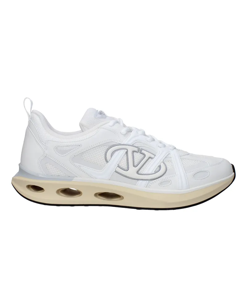 Valentino Garavani Herrens Weiße Stoff-Sneaker -