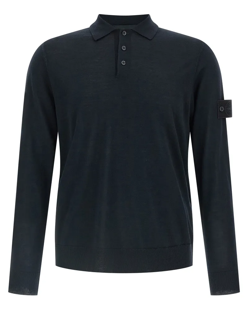 Stone Island Poloshirt aus -Wolle Blue