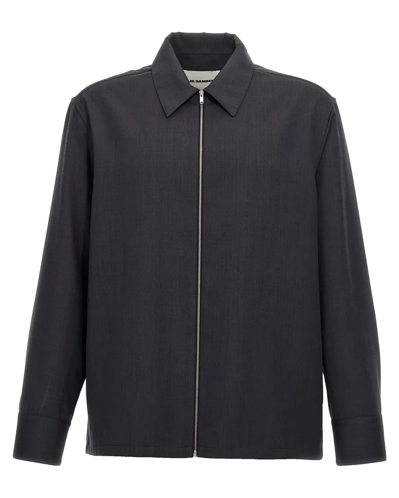 Jil Sander Ripstop' Hemd Gray