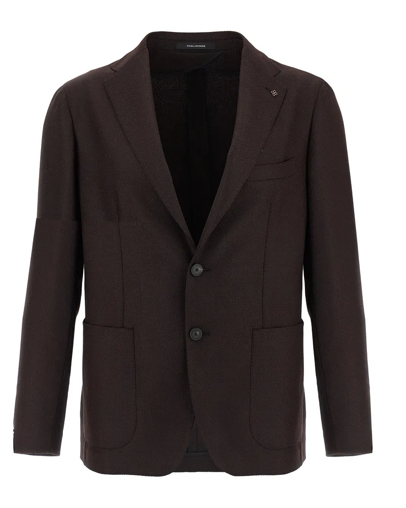 Tagliatore Micro Squares Blazer Bordeaux