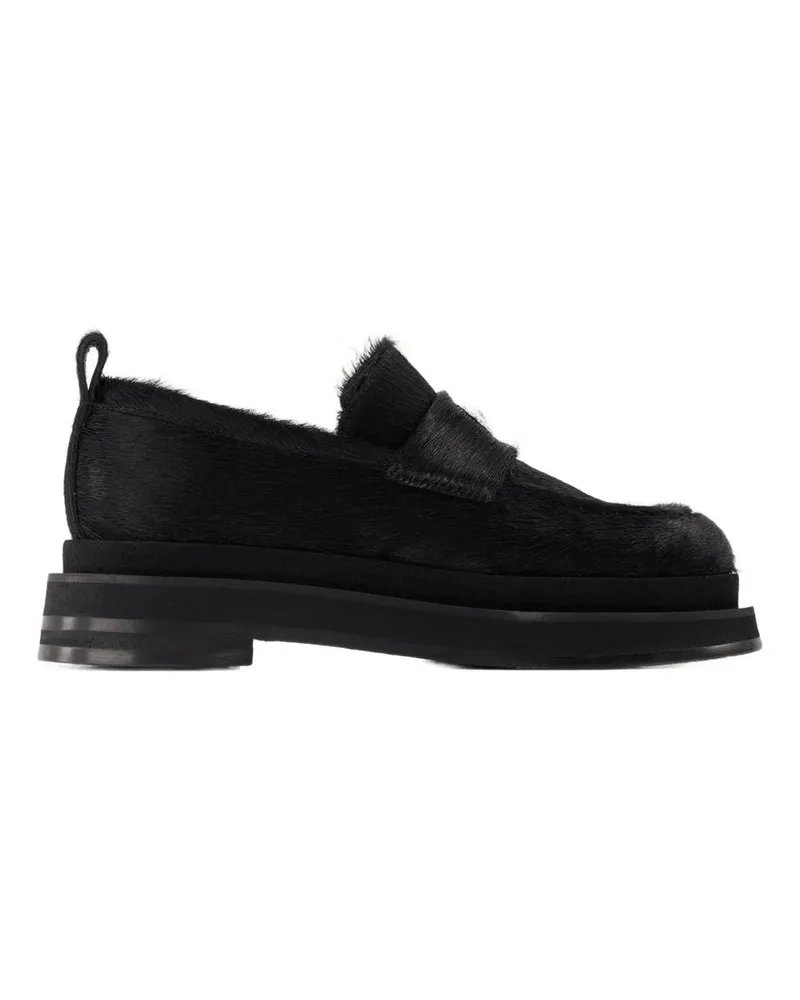 Simone Rocha Herz -Zehen -Slipper  Leder schwarz Black