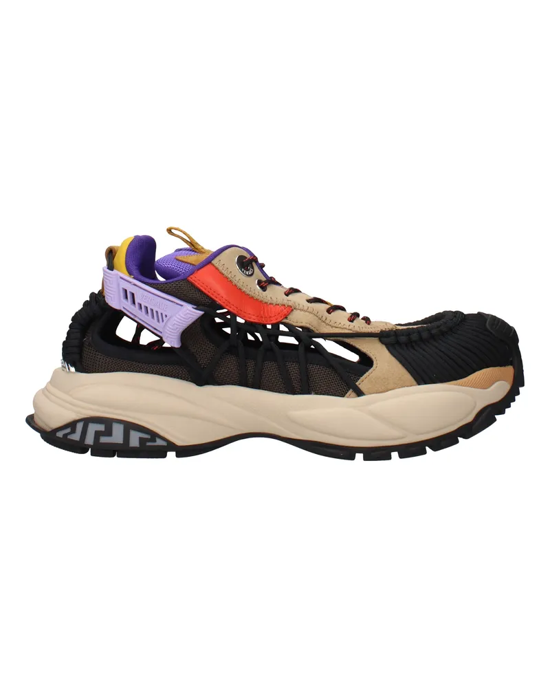 Versace Herrens Sneakers Wildleder Beige/Schwarz -