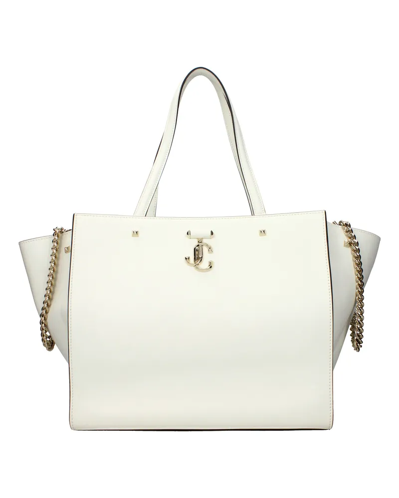 Jimmy Choo Damens Avenue Umhängetaschen Weiß/Milchleder -