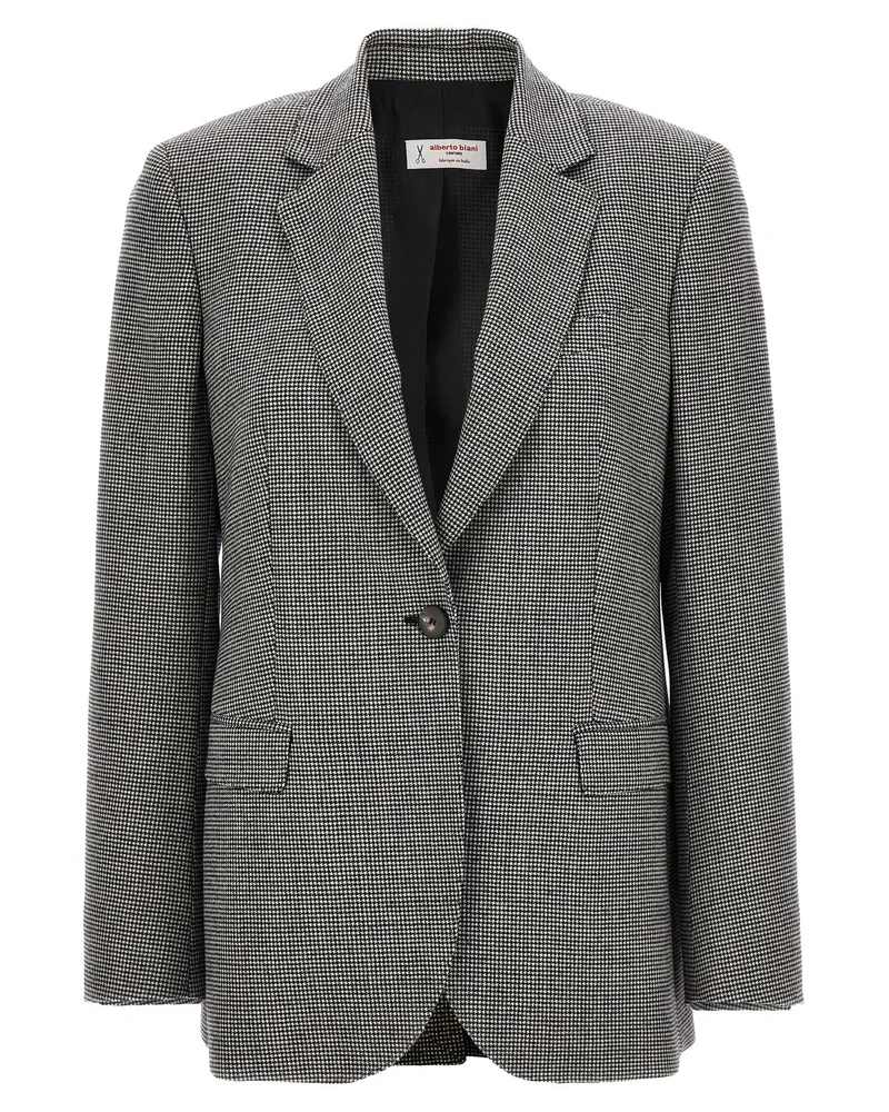 Alberto Biani Houndstooth Blazer Weiß
