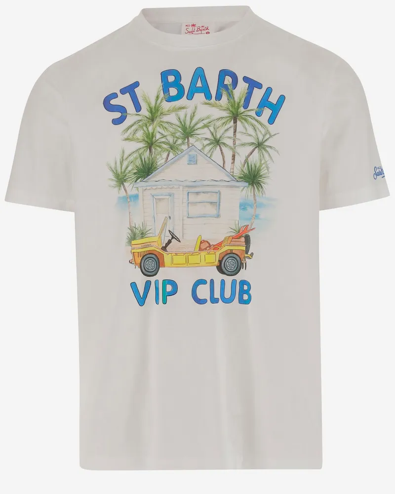 MC2 Saint Barth Cotton T -Shirt mit Logodruck White