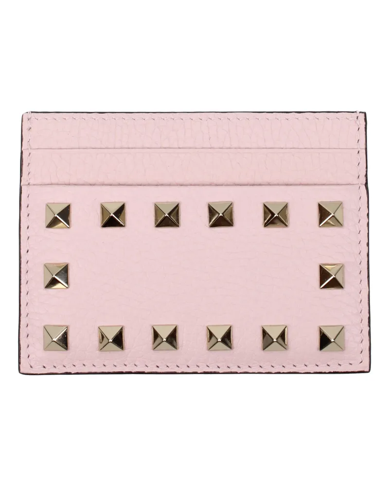 Valentino Garavani Rockstud Dokumenthalter Frauen Pink/Quarzleder -