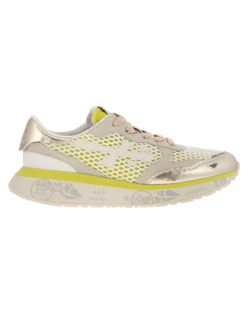 Premiata Premata Lauryn 7487 Mesh -Turnschuhe Yellow