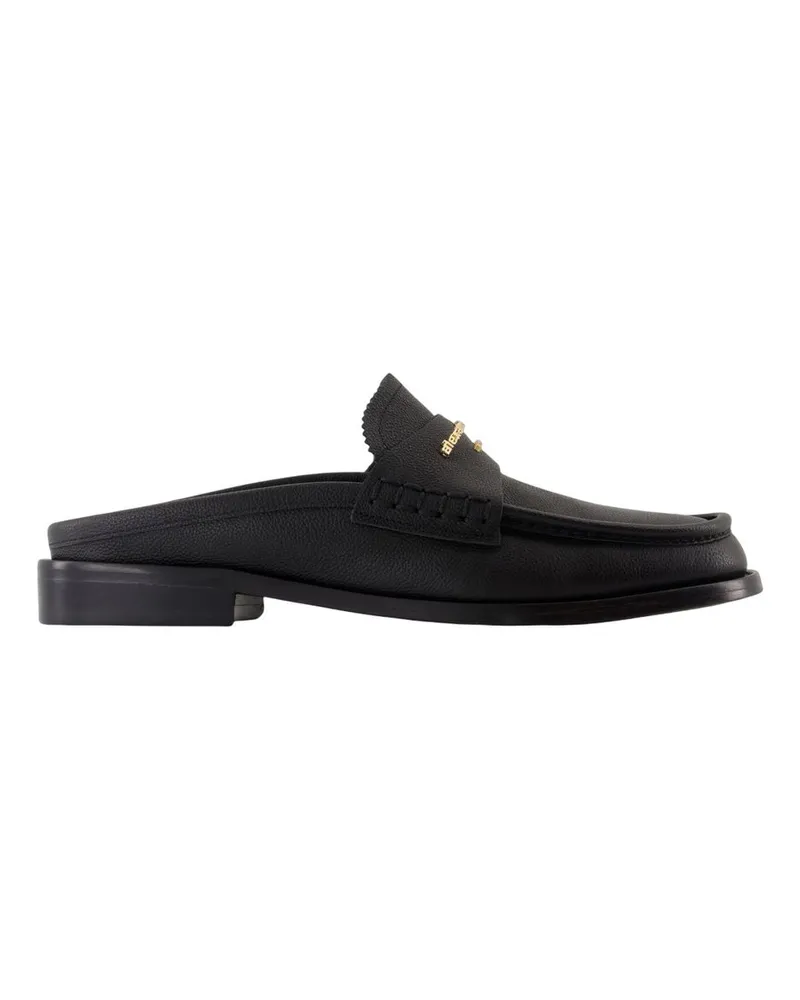 Alexander Wang Carter rutscht  Leder schwarz Black